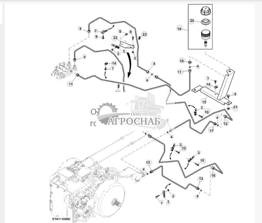 Тормозные магистрали, передний мост 